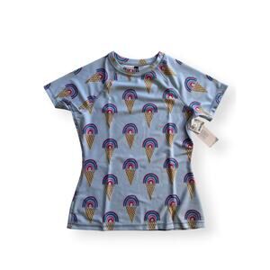 NWT Tea Collection rainbow cones rash guard
